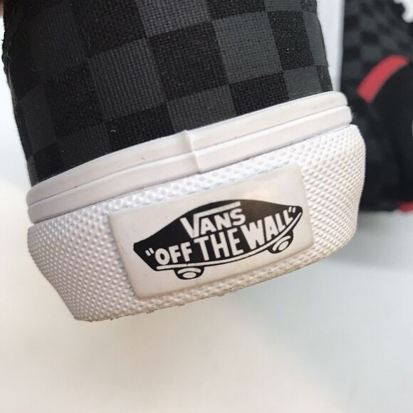 Vans Seldan Checkerboard Black/Red Skate Shoes Youth 1 Lace Up Low Top Sneakers - Picture 10 of 10